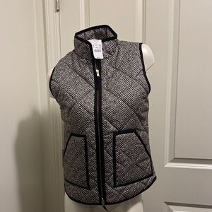 NEW J. Crew Black and White Chevron Vest
